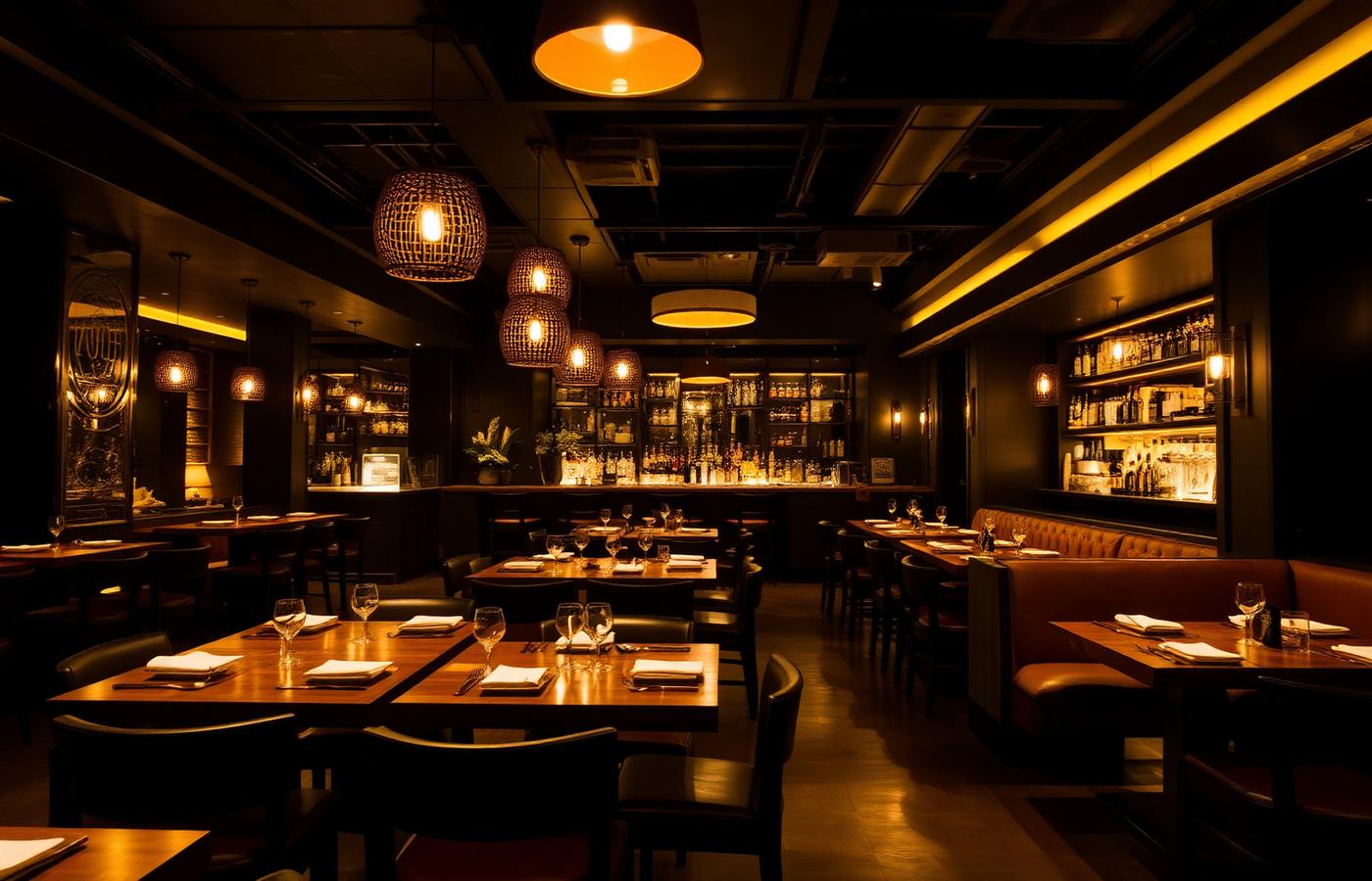 Dining room and bar at Atithi Grill & Bar